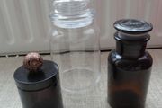 3 x Glass jars with lids, Candle making, storage,Craft supplies