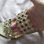 Gorgeous Gold Slip On Sandals Image 6