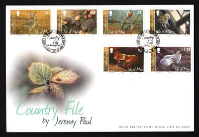 2009 Isle of Man Countryfile. Painting by Jeremy Paul Commemorative Stamps First Day Cover (FDC)