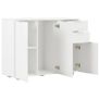 Sideboard High Gloss White 107x35x76 cm Image 4