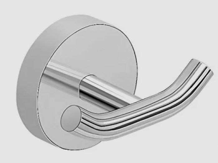 Gedy 2326 Chrome Double Robe Hook.