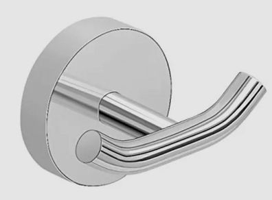 Gedy 2326 Chrome Double Robe Hook.