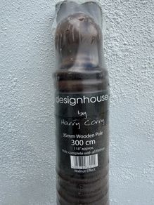 35mm Walnut 300cm curtain poles Harry Corry NEW