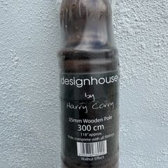 35mm Walnut 300cm curtain poles Harry Corry NEW