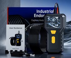 5m Handheld Industrial Endoscope Drain Camera with 2.4 inch IPS Screen IP67 HD Inspection Borescope 6 Adjustable LED Vehicle Engine