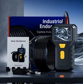 5m Handheld Industrial Endoscope Drain Camera with 2.4 inch IPS Screen IP67 HD Inspection Borescope 6 Adjustable LED Vehicle Engine