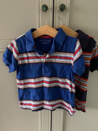2 striped aTommy Hilfiger polo shirts