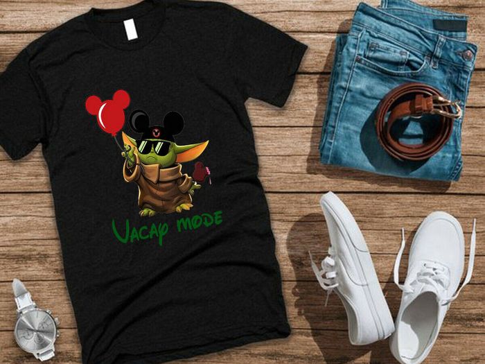 Vacay Mode Baby Yoda Disney The Mandalorian t-shirt star wars t-shirt baby Yoda t-shirt