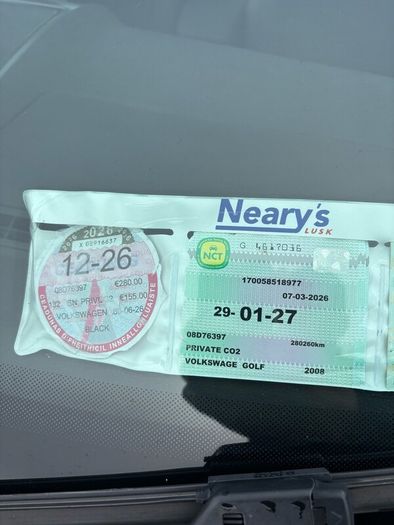 Deposit Taken -08  Vw Golf 1.9tdi -full Nct Jan 27