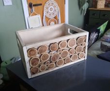 funky wood crate