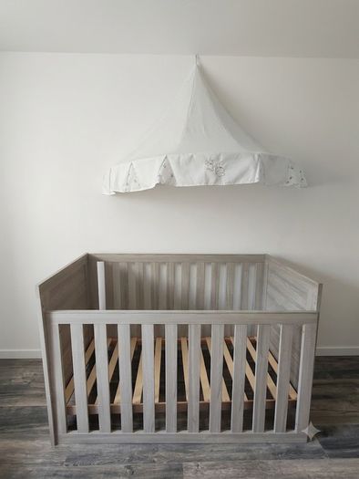 Baby Cot Bed, Toddler Bed and Changing Unit Bundle - Grey Wash - Excellent Condition