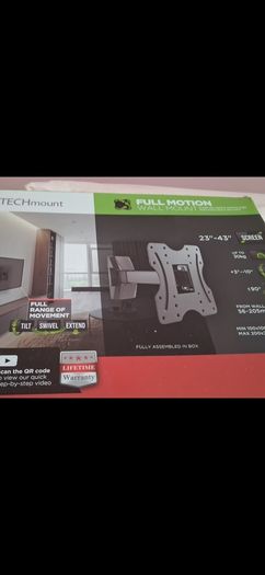 TECHmount Full Motion TV Wall Mount 23-43 inch