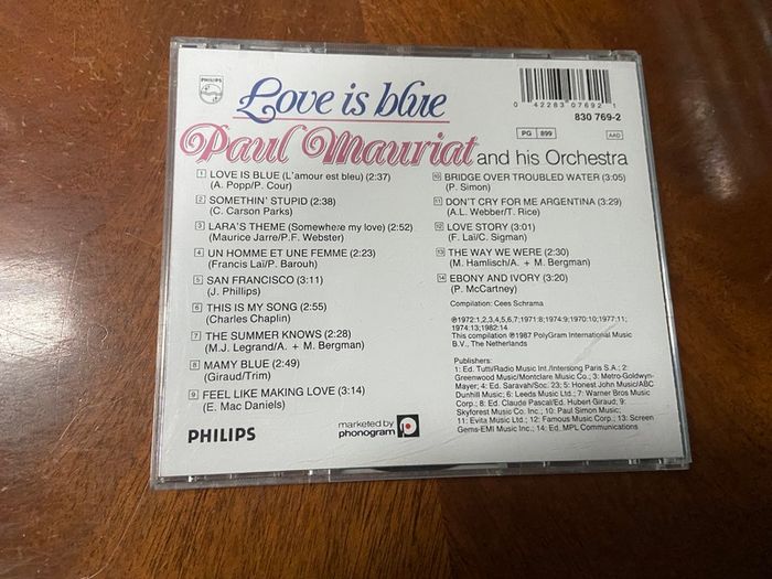 Paul Mauriat Love is Blue CD