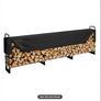 3.9m (12.6ft) Outdoor Firewood Rack with Waterproof Cover  Heavy Duty 3/4 Cord Log Holder Image 2