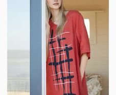 Carolyn Donnelly The Edit Orange Linen Midi Dress Size S