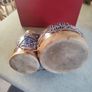 Moroccan small Bongo Drums CERAMIC BASE hand painted goat hide tops vintage Image 7