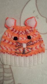Hand knit  hats 6-12 months