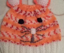 Hand knit  hats 6-12 months