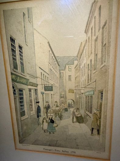 Set of 3 Vintage Old Belfast Prints - Pottinger's Entry, High Street, Old Theatre