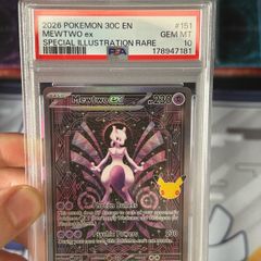 Mewtwo ex SIR PSA GEM MT 10 | Pokemon 30th Celebration
