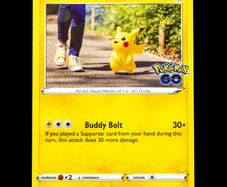 Pikachu 027/078 Common Sword and Shield Pokemon Go Card 2022