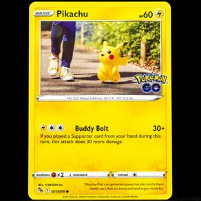 Pikachu 027/078 Common Sword and Shield Pokemon Go Card 2022