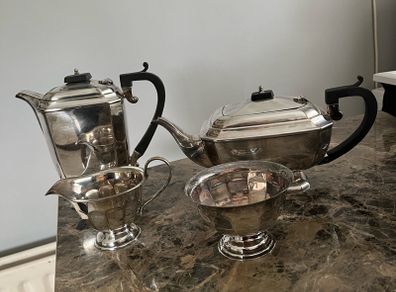 silver plated teaset