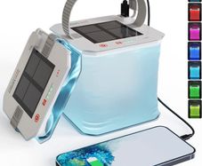 Inflatable Solar Camping Lantern, 4200mAh LED Portable Lamp, Camping Lamp Rechargeable with USB, IP67 Waterproof, 7 Colors for Hiking/ Fishing/ Tent/ Garden/ Reading (FREE POSTAGE)
