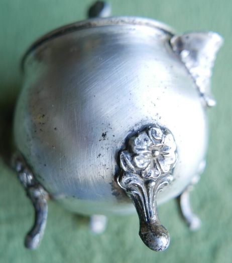 Vintage  Silver Plated Mustard Condiment Pot