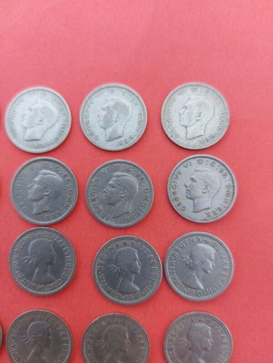 27 English Sixpence's Date Run, including key date 1952