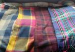 Colorful plaided checkered scarf