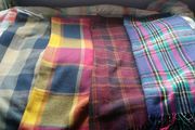 Colorful plaided checkered scarf