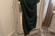 Stunning Bottle Green Asymmetric Dress size 12