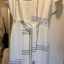 Next Dresses White Plaid Midi Dress. Size 10 (Brand New Image 4