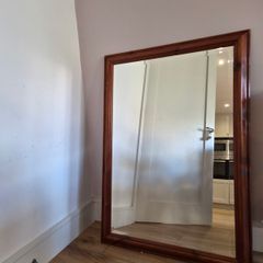 Large Solid Wood Framed Mirror