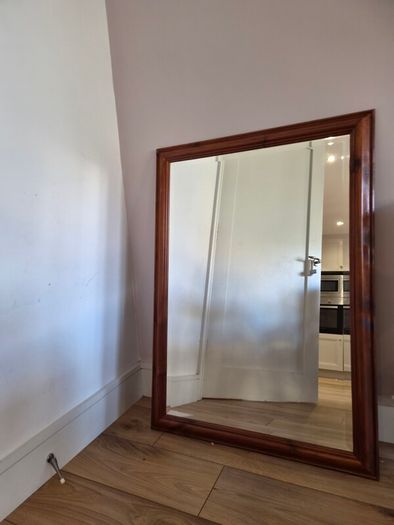 Large Solid Wood Framed Mirror