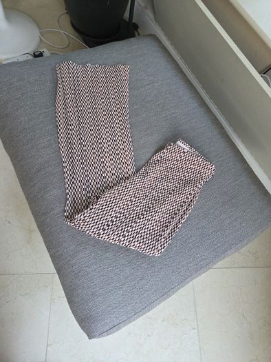 Ladies geometric plisse pants uk10