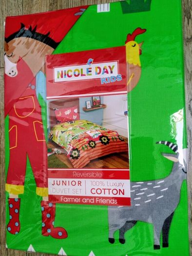 Junior Duvet set that's reversible (Farmer & Friends set)