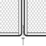 Garden Gate Steel 175x395 cm Anthracite Image 3