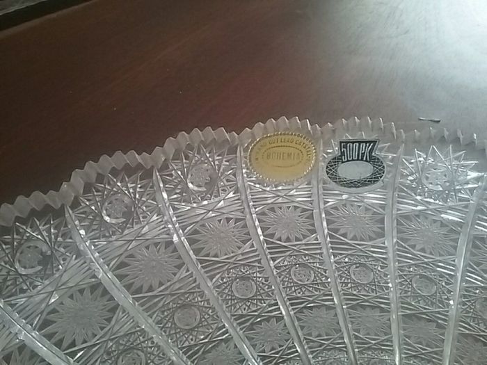 Bohemia Czech Crystal Tray/ Platter