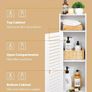 Waterproof Bathroom Cabinets, Storage Accessories Floor Standing Cabinet for Bathroom,Furniture for Bedroom Kitchen Hallway,Storage Cupboard Unit with Daily use Layer 80x20x24cm Image 6