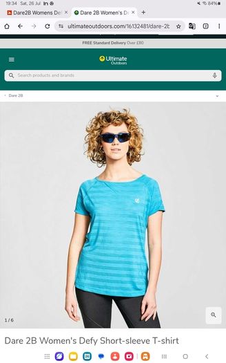 Womens Dare2B Quick Dry TShirt - Size 12 - Fiery Coral - BNWT RRP 30