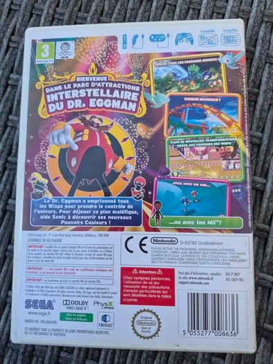 Sonic Colours for Nintendo Wii PAL