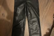 Zara black faux leather trousers size 6