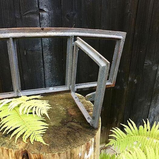 Antique window long  narrow Made from cast iron according to historical original