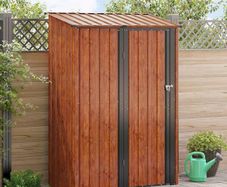 Garden Sheds Brown 153.5 x 86 x 200 cm Metal