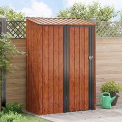 Garden Sheds Brown 153.5 x 86 x 200 cm Metal