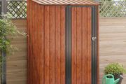 Garden Sheds Brown 140.5 x 74 x 200 cm Metal