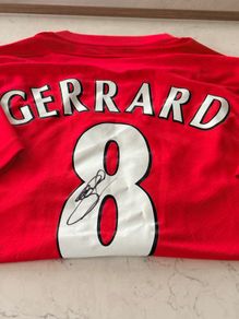Liverpool Steven Gerrard Signed Champions League Final JSA COA