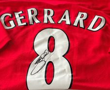 Liverpool Steven Gerrard Signed Champions League Final JSA COA